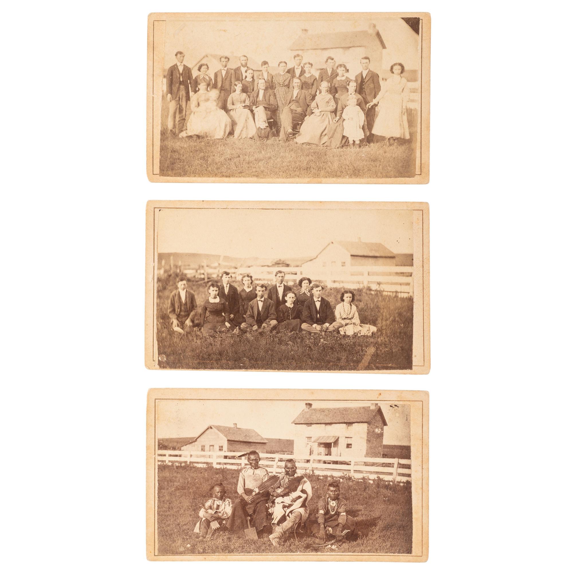 Kansa Indian Family CDV by Reiff, Plus