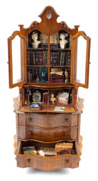 A Diminutive Model of a Venetian Secretary Height 21 x width 11 x depth 7 inches. — 20TH CENTURY