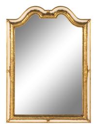 A Continental Style Parcel Gilt Mirror