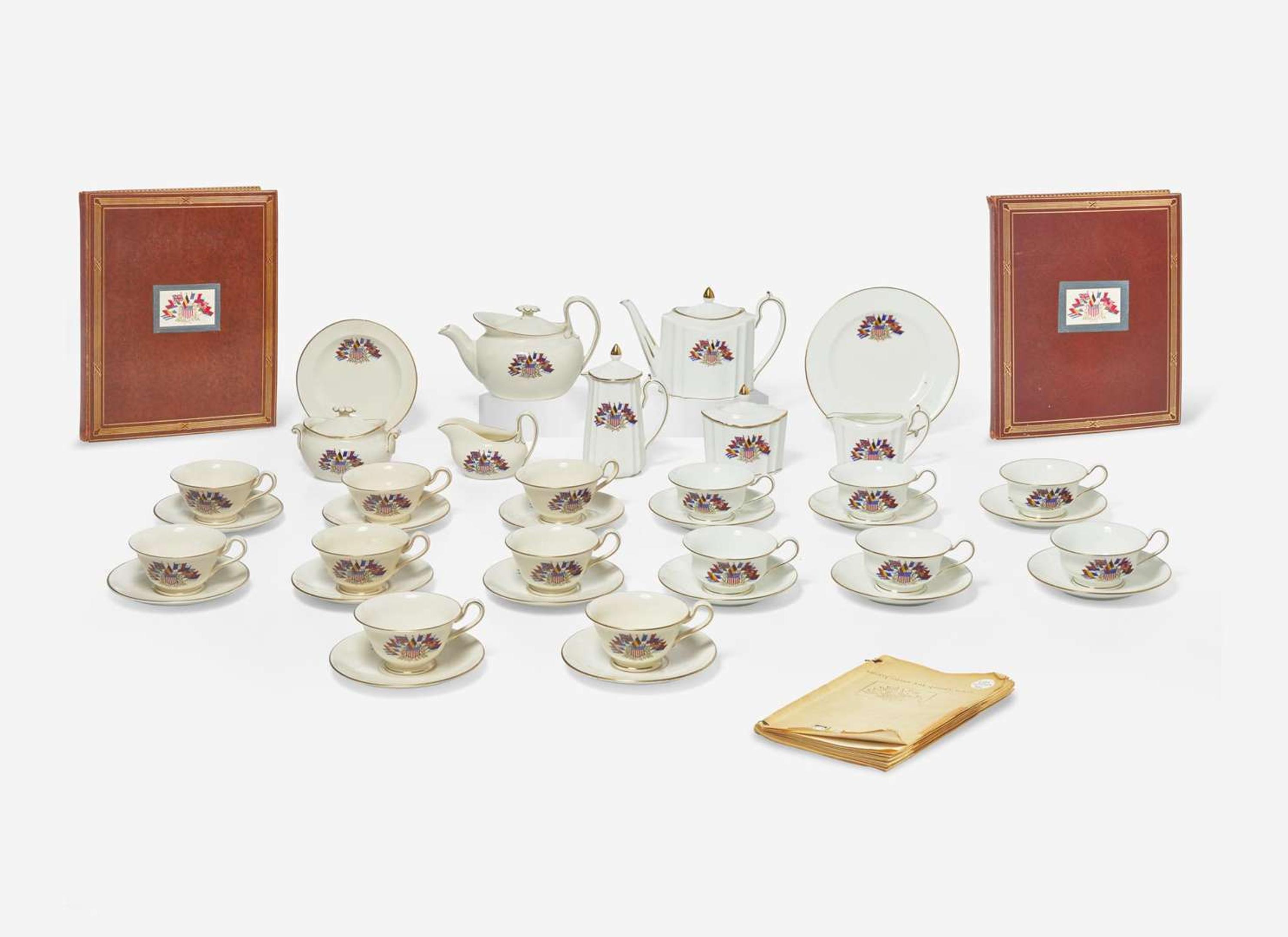 An Important Wedgwood Liberty Ware Tea Service and Set of Books, UK, 1910-20s