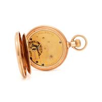 14K PINK GOLD HUNTER CASE POCKET WATCH