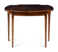 A Federal Style Eagle-Inlaid Mahogany Card Table