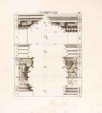 LE BLOND, JEAN. Deux exemples des cinq ordres de l'architecture antique... Paris, 1683. First ed. 53 plates.