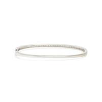 Diamond and White Gold Bangle Bracelet