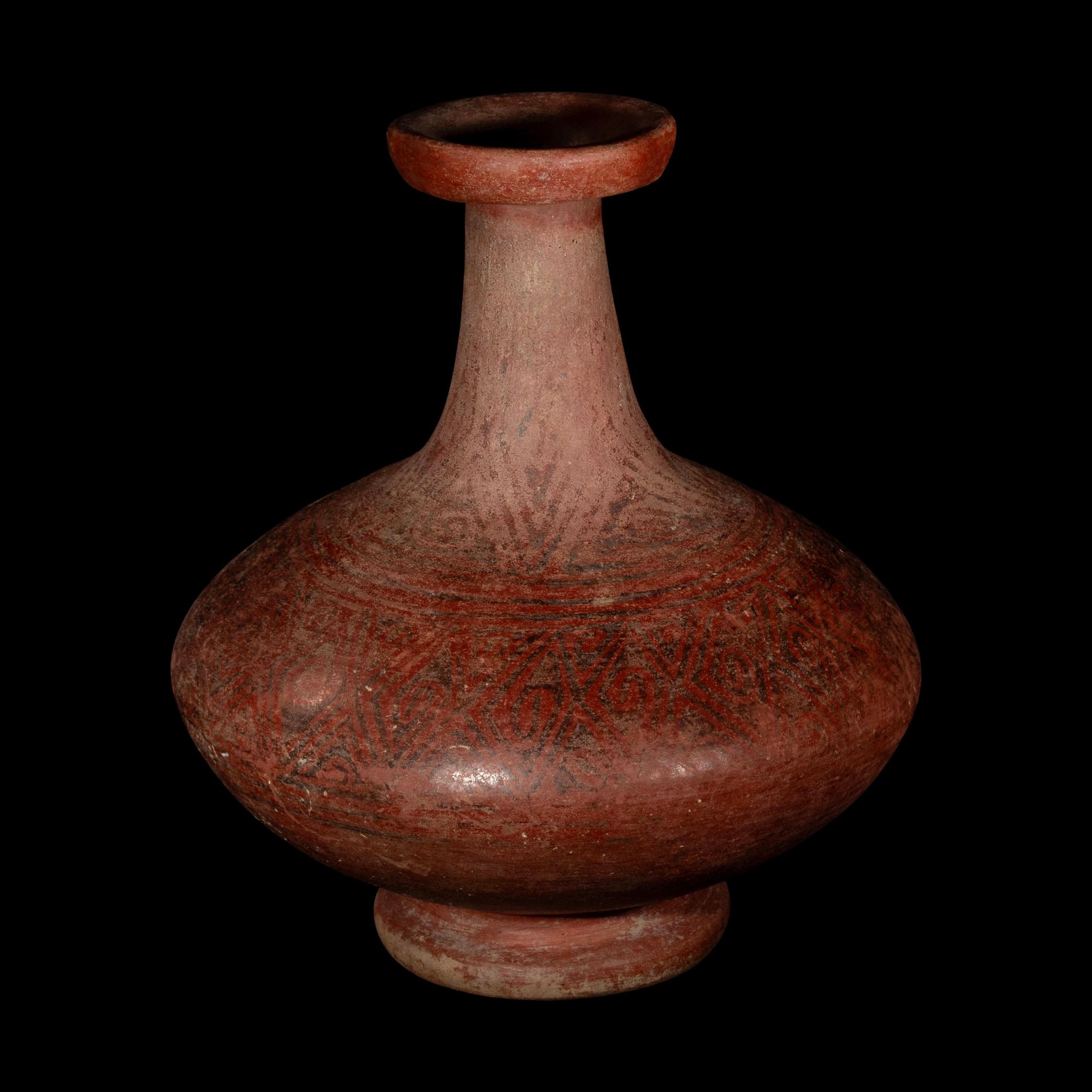 Two Capuli Polychrome Bottles