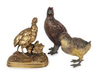 A Group of Three Bronze Birds — 19TH CENTURY