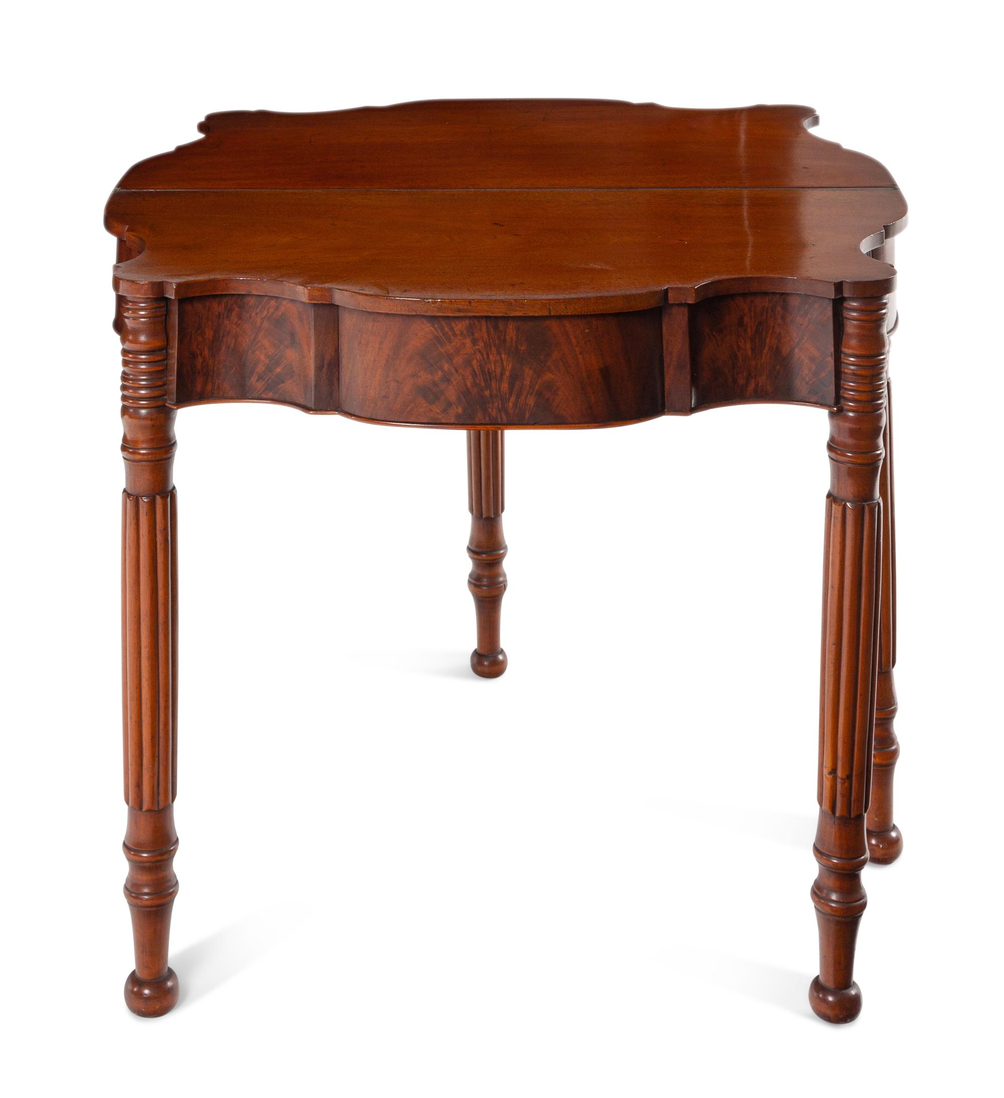 A Federal Mahogany Flip-Top Table