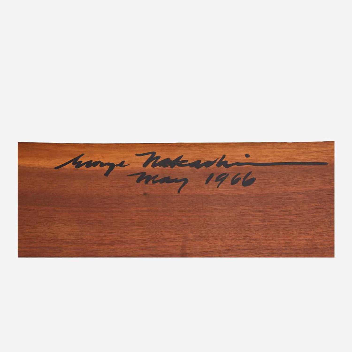 George Nakashima (American, 1905-1990) Fine "Frenchman's Cove II" Extension Dining Table and Set of Six "New" Dining Chairs, New Hope, Pennsylvania, 1966
