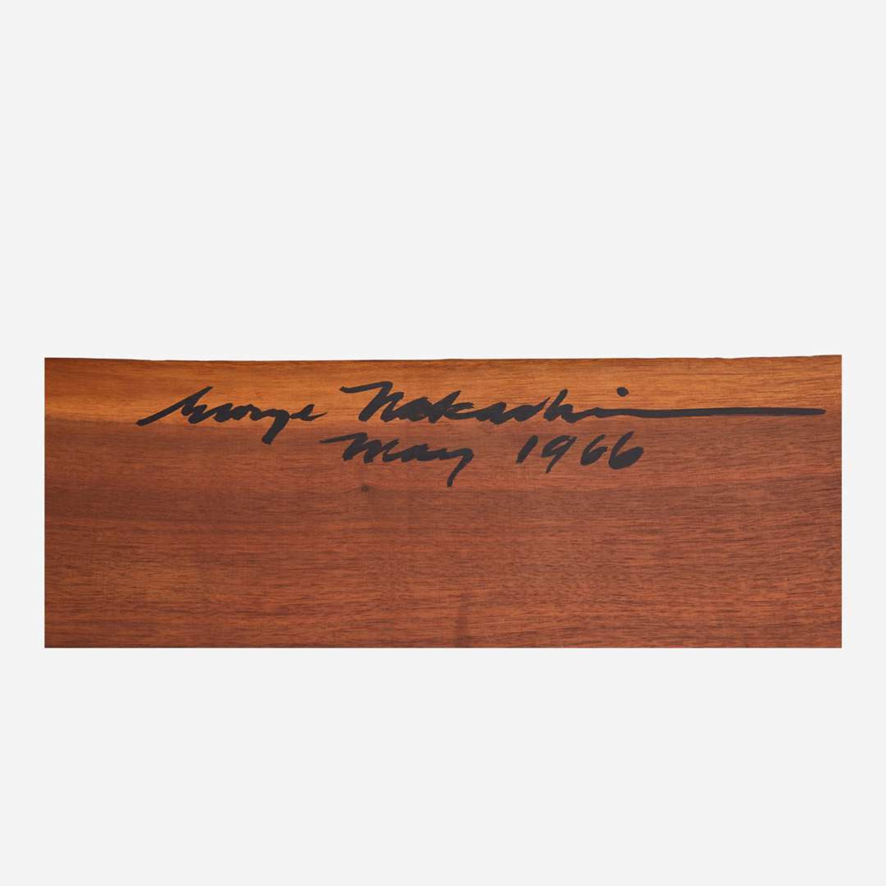 George Nakashima (American, 1905-1990) Fine "Frenchman's Cove II" Extension Dining Table and Set of Six "New" Dining Chairs, New Hope, Pennsylvania, 1966