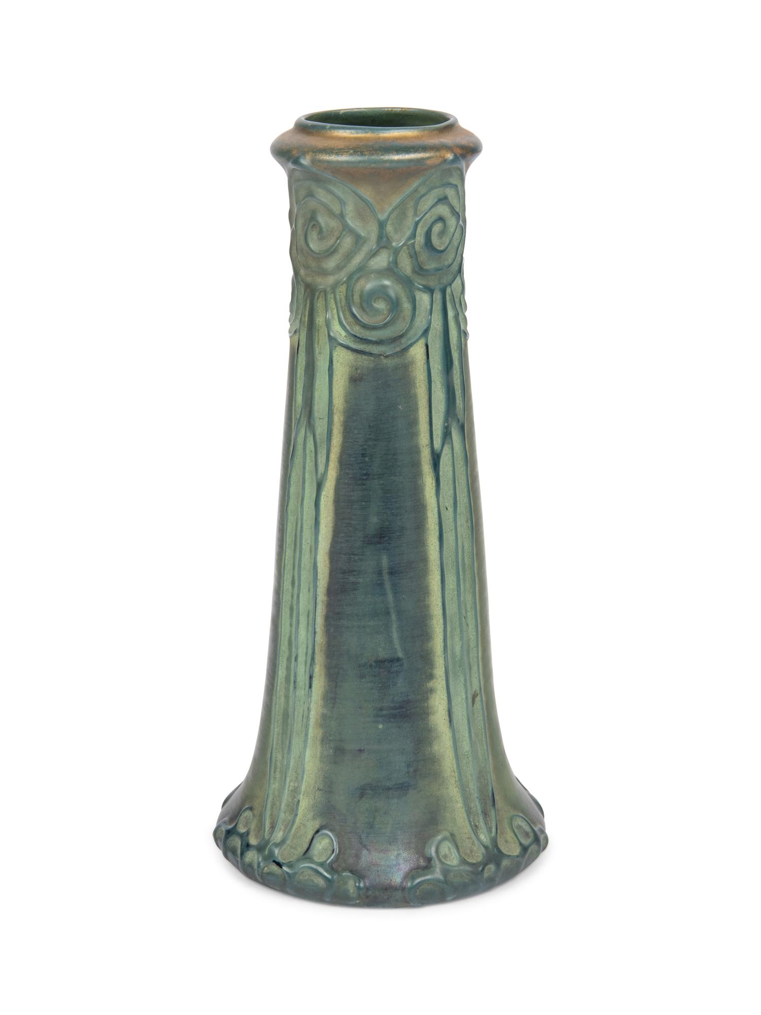 An Iridescent Glazed Amphora Pottery Vase