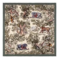 DIOR & LOUIS VUITTON, THREE PRINTED SILK SCARVES
