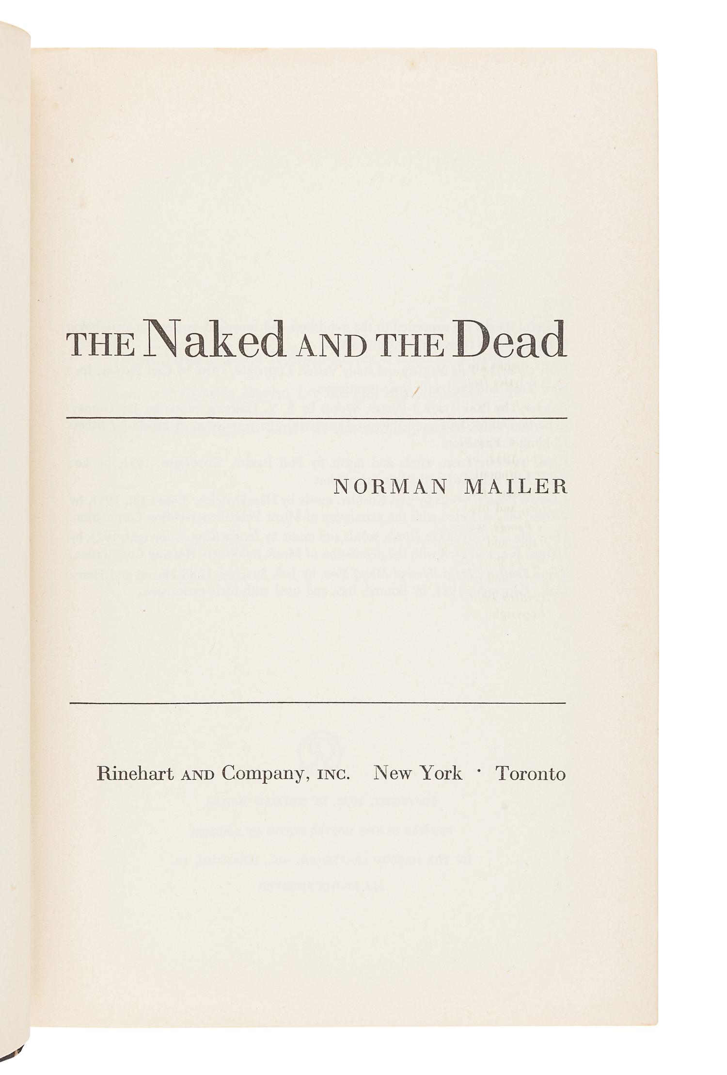 [MAILER, Norman (1923-2007)]. A group of 5 FIRST EDITIONS, comprising: