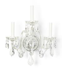 A Pair of Schonbek Cut Glass Wall Sconces — 20TH CENTURY