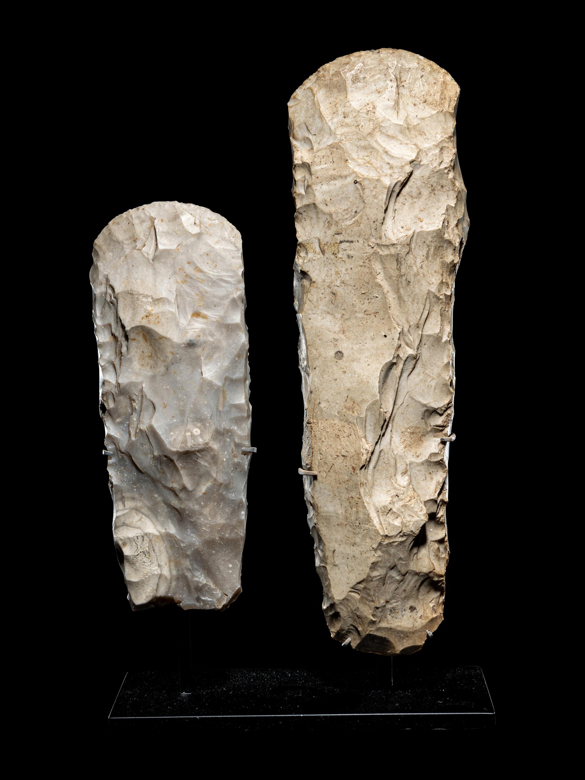 Two Neolithic Flint Thin-Butted Axes