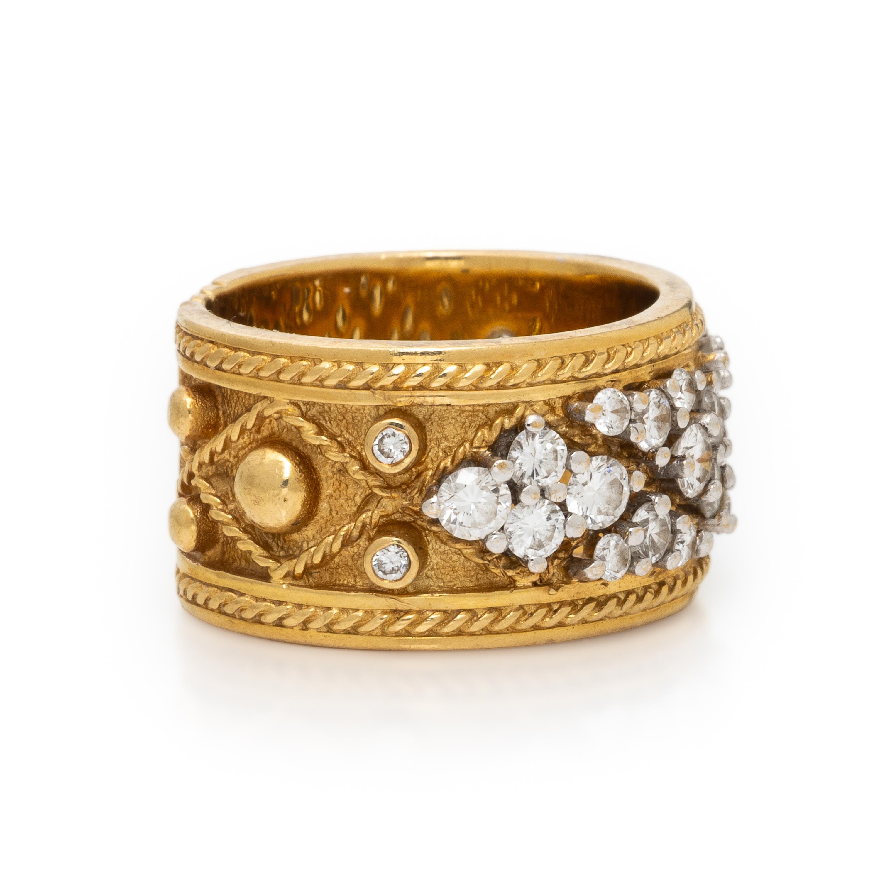 Diamond and Yellow Gold Ring