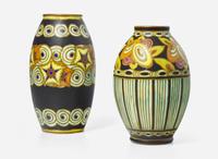 Charles Catteau for Boch Frères, Two Vases