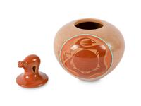 Inlaid and Etched Seed Jar