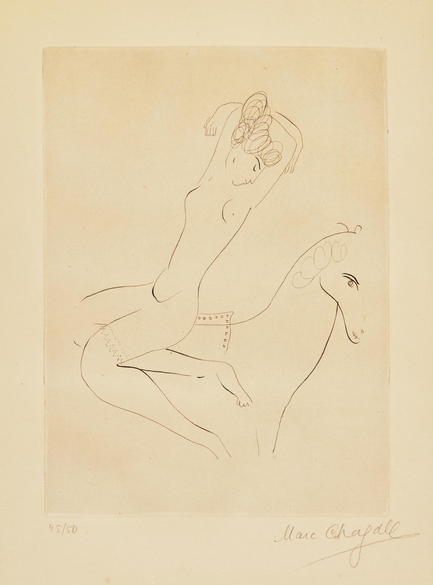 Marc Chagall (Belarusian/French, 1887-1985) — L'écuyère, ca. 1926