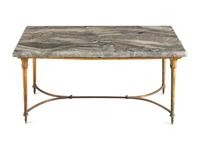 A French Gilt Bronze Marble Top Low Table