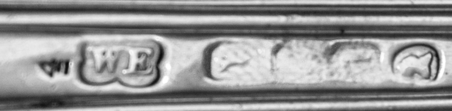 A William IV Silver Serving Fork, William Eaton, London, Likely 1834, having a Queens pattern handle with an engraved coronet surmounti