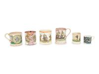 Six English Nautical Mugs