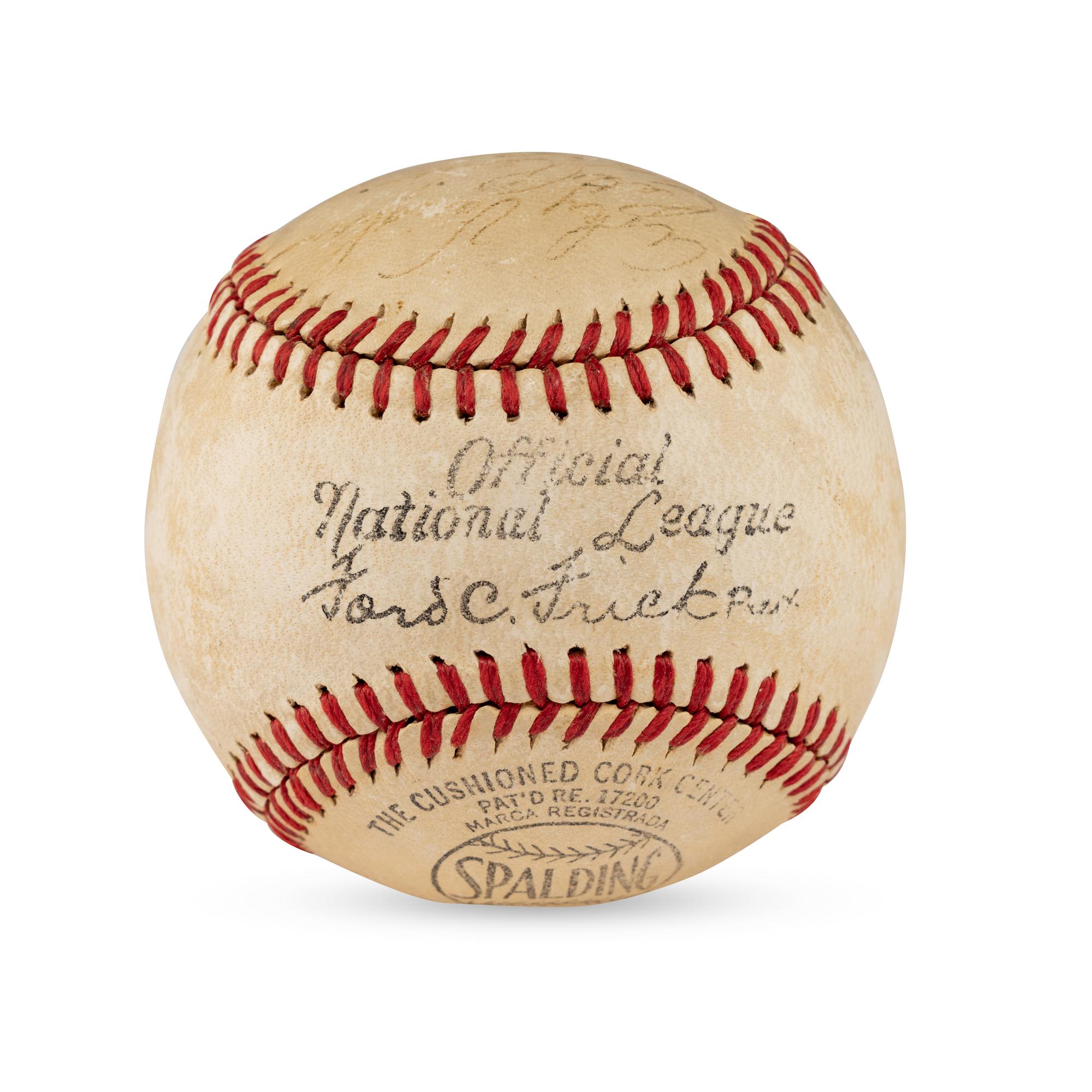 A 1942 Brooklyn Dodgers Team Signed Autograph Baseball (Beckett Authentication Services Letter of Authenticity)