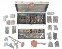 A Collection of Cast Metal Army Men Width of box 16 inches.
