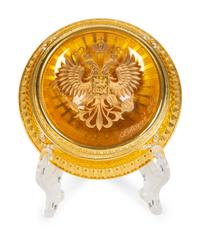 A Group of Five Gilt Bronze and Glass Desk Articles and a Faberge Imperial Paperweight — 19th/20th Century