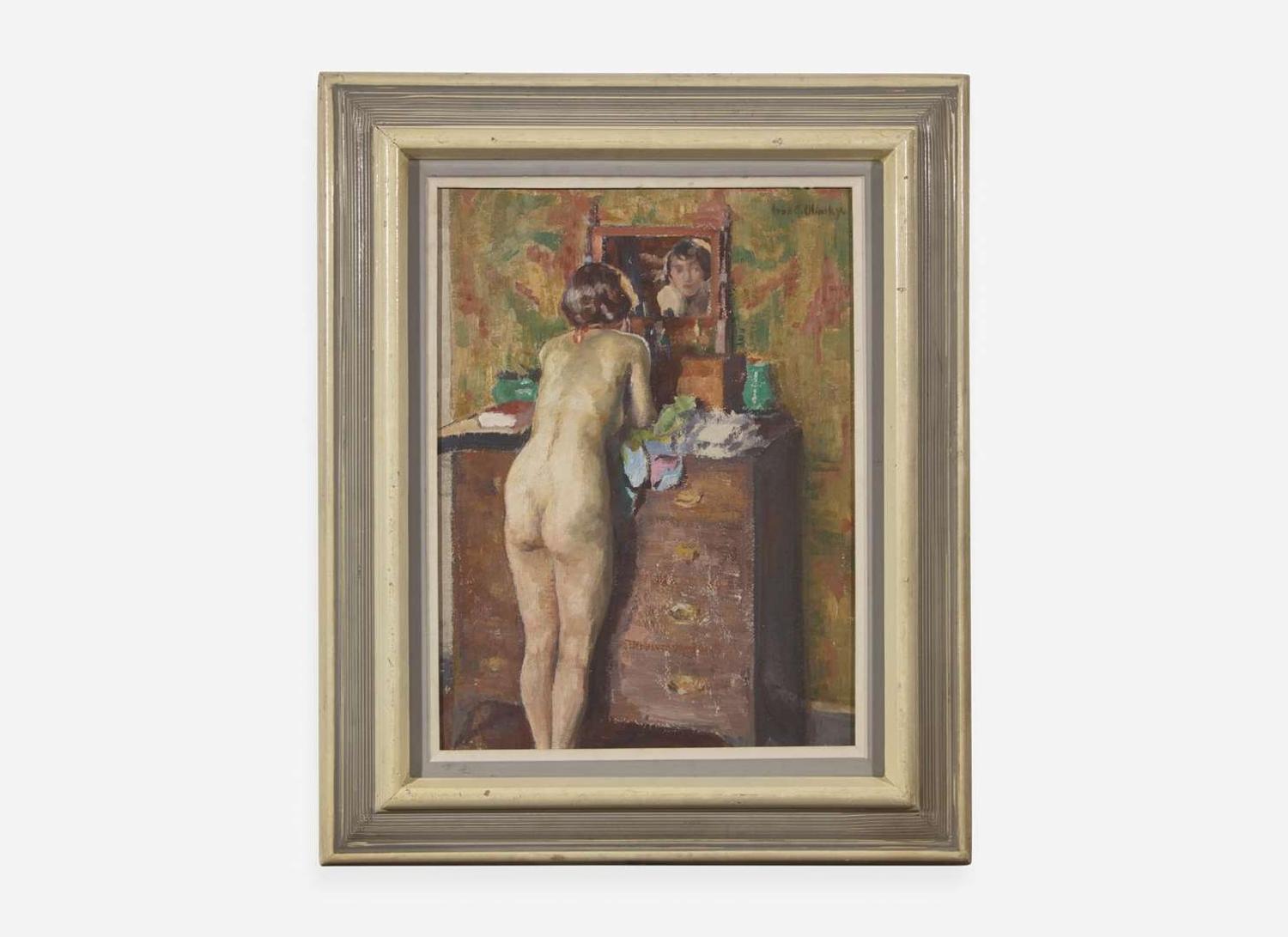 Ivan Gregorewitch Olinsky (American/Ukrainian, 1878-1962) - Nude (possibly Emma Fordyce MacRae); with Portrait of a Woman, Bust-Length (A Double-Sided Work)