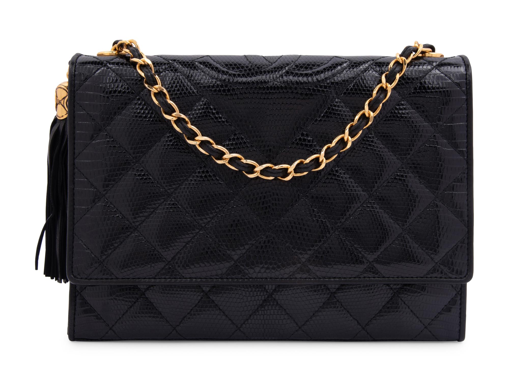 Chanel Quilted Lizard Flap Bag, 1989-91
