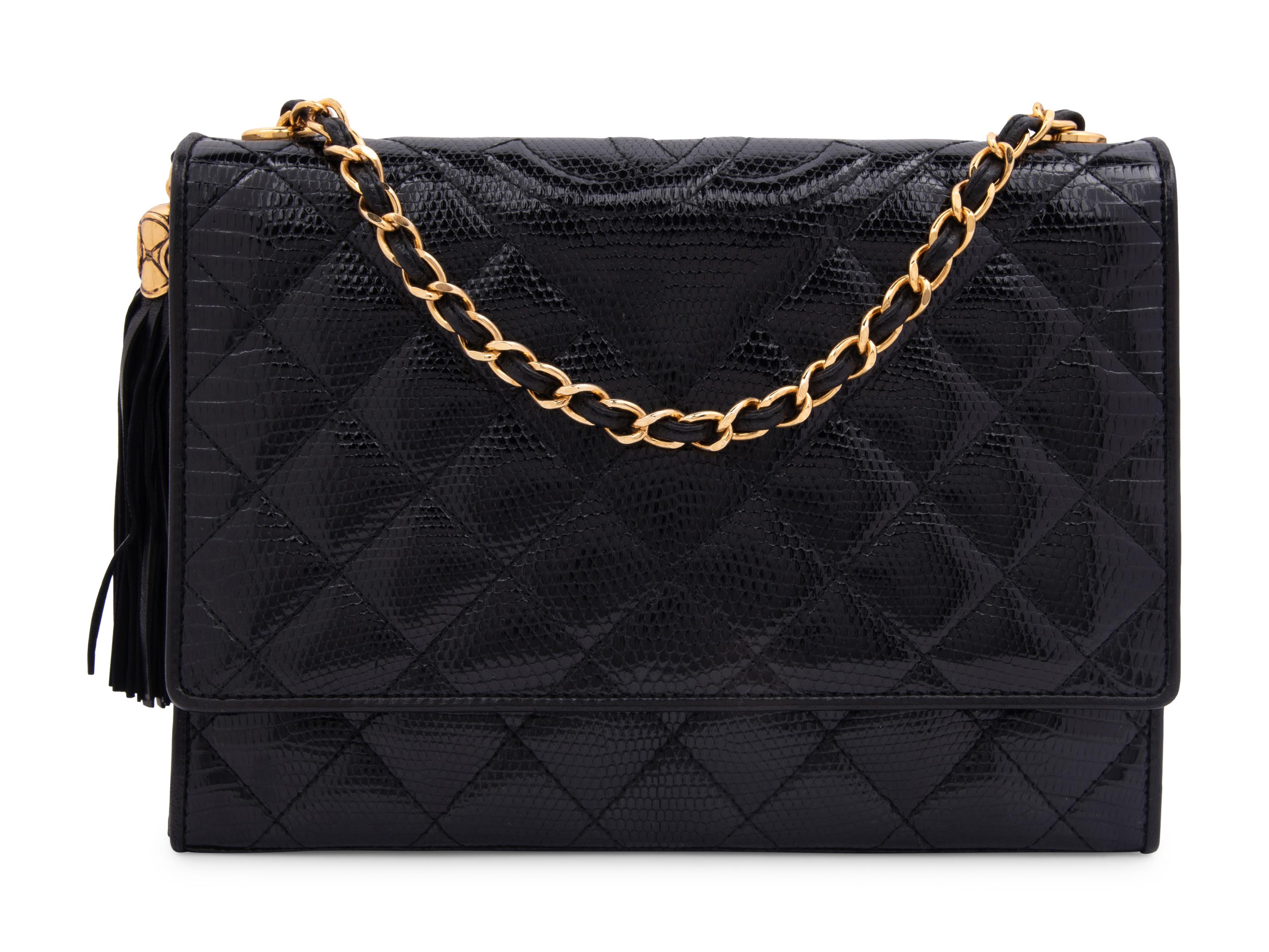 Chanel Quilted Lizard Flap Bag, 1989-91
