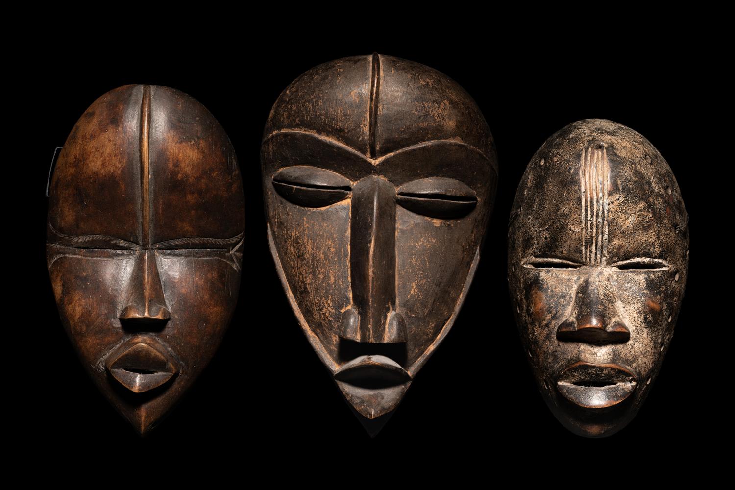Three Dan Wood Masks