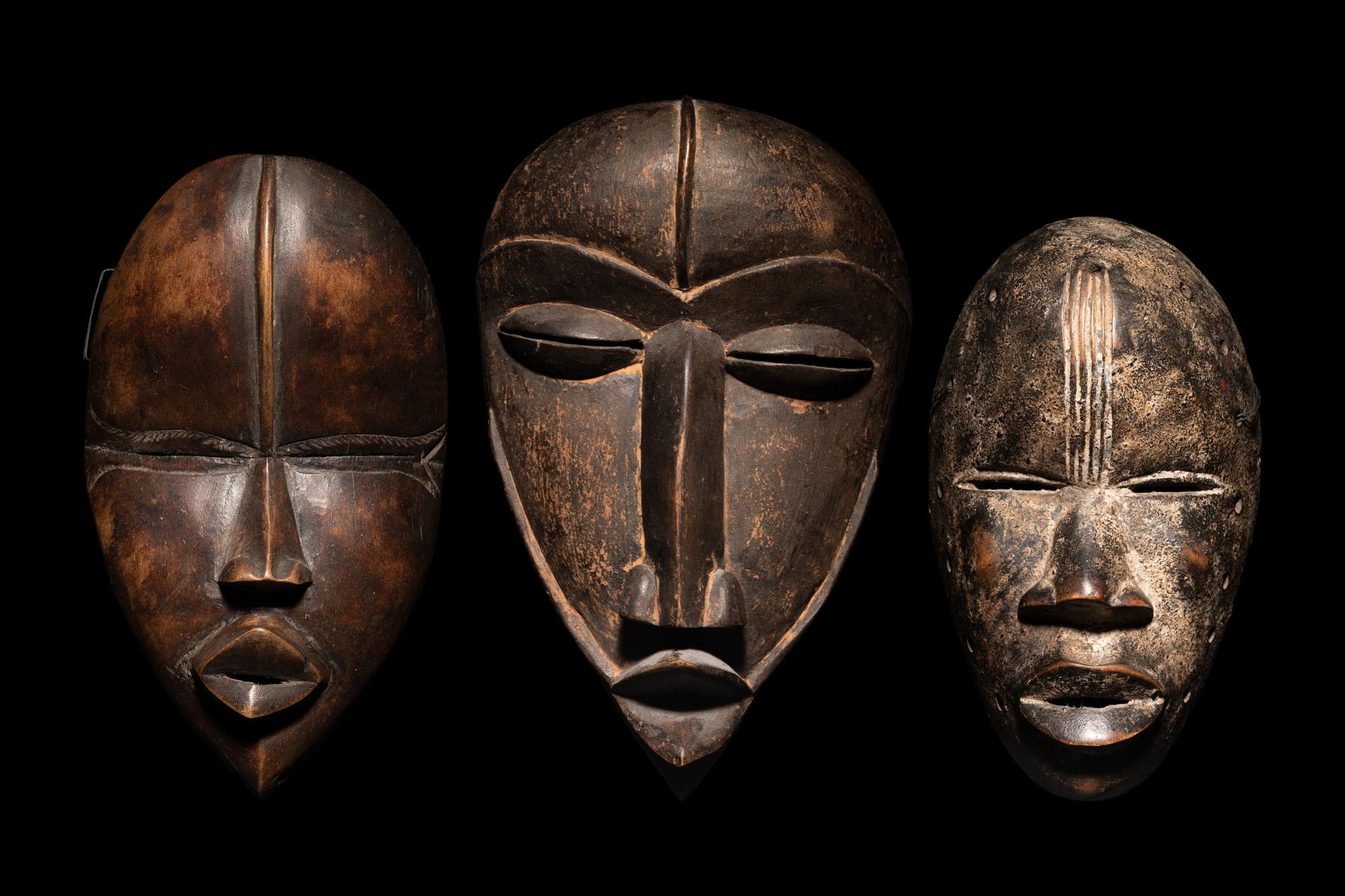 Three Dan Wood Masks