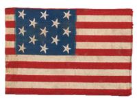 [FLAGS]. 13-star parade flag. Ca 1870s or after.