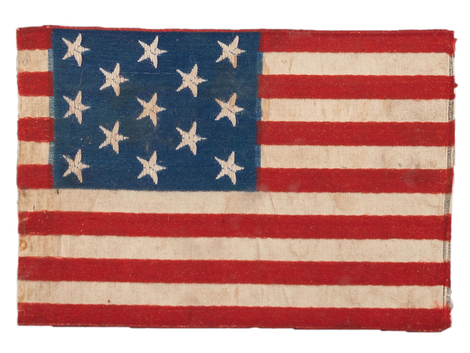 [FLAGS]. 13-star parade flag. Ca 1870s or after.