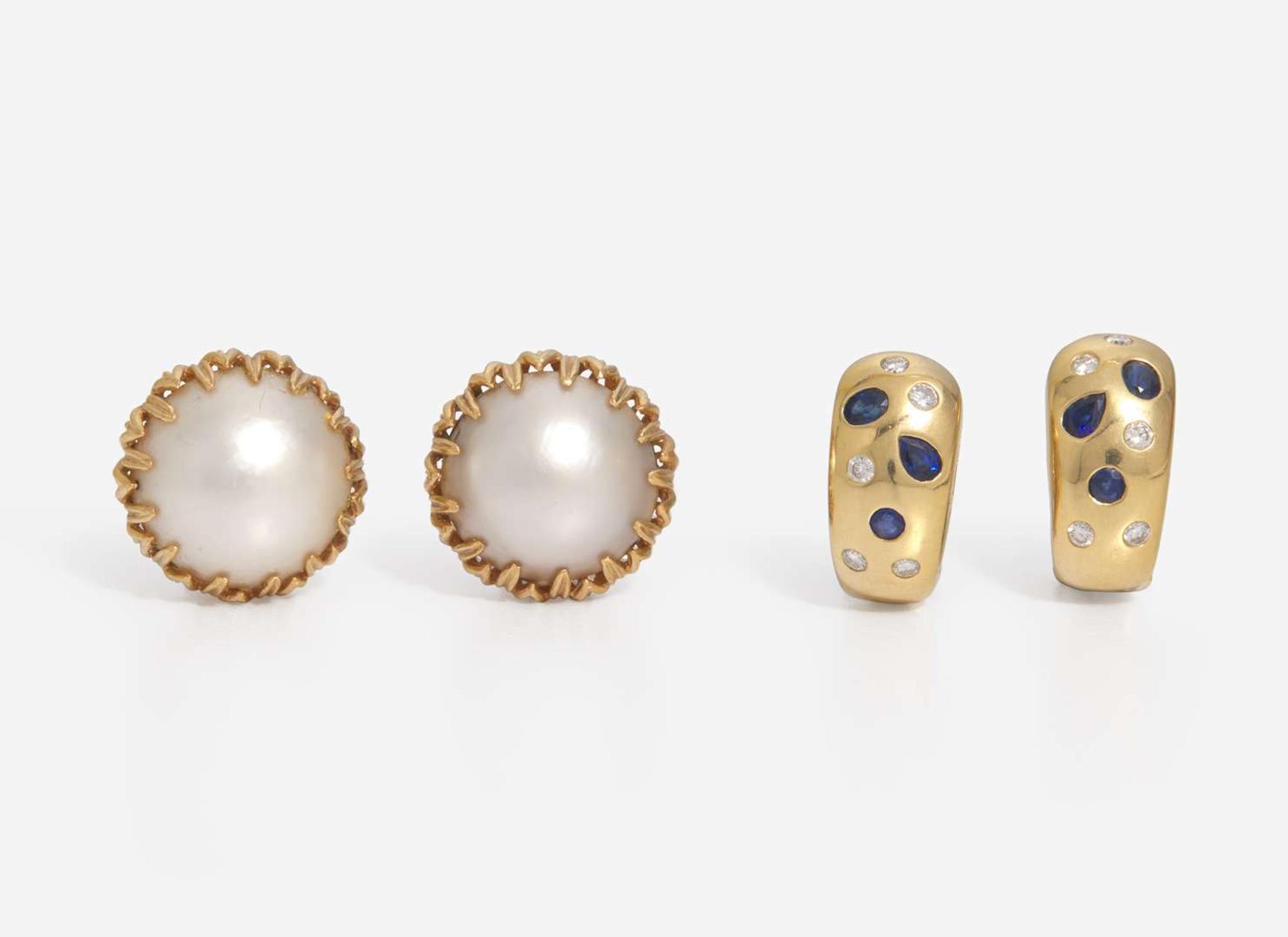 Two Pairs of 18K Yellow Gold Ear Clips