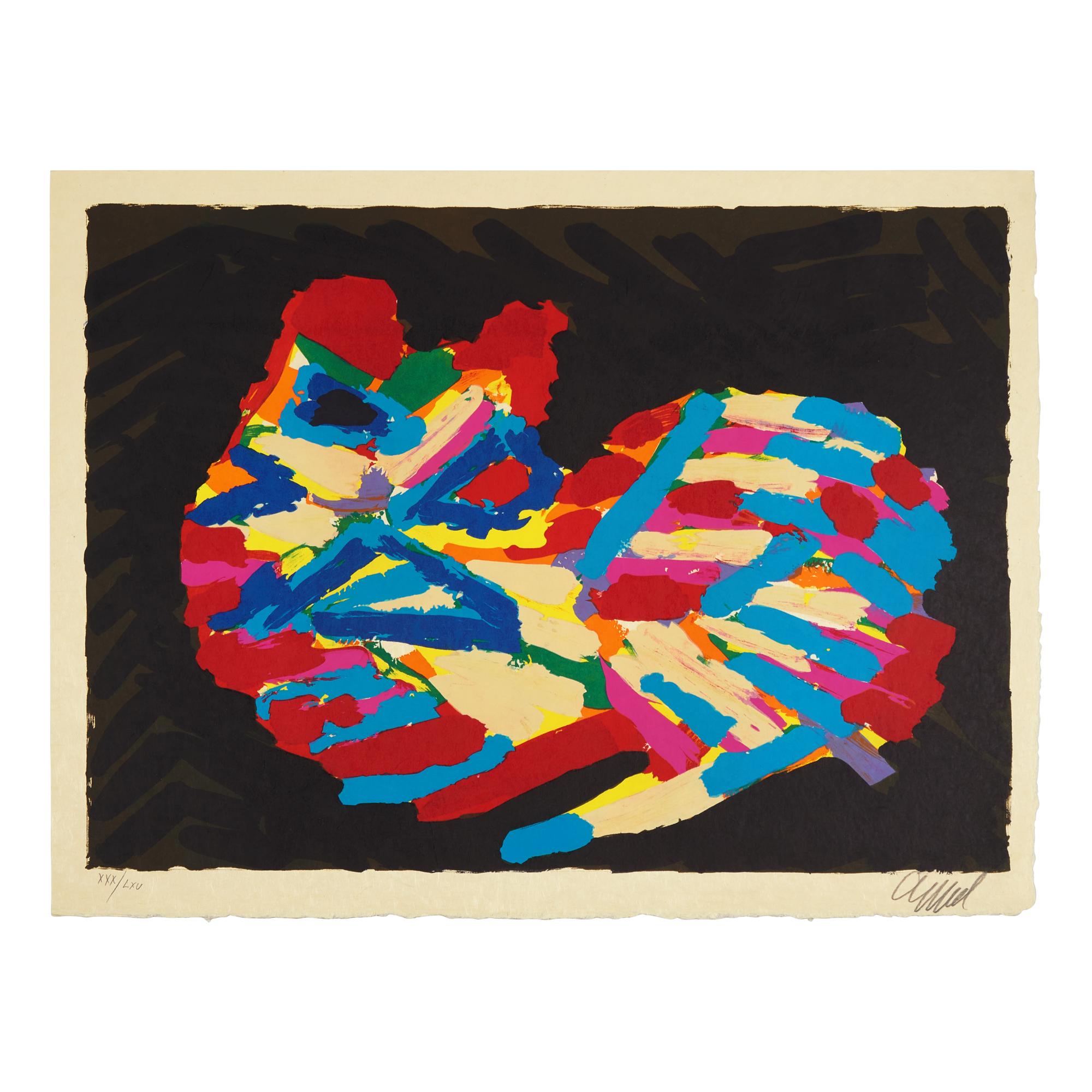 Karel Appel (Dutch, 1921-2006) — Cats (complete portfolio of seventeen lithographs, with title page and portfolio case), 1978