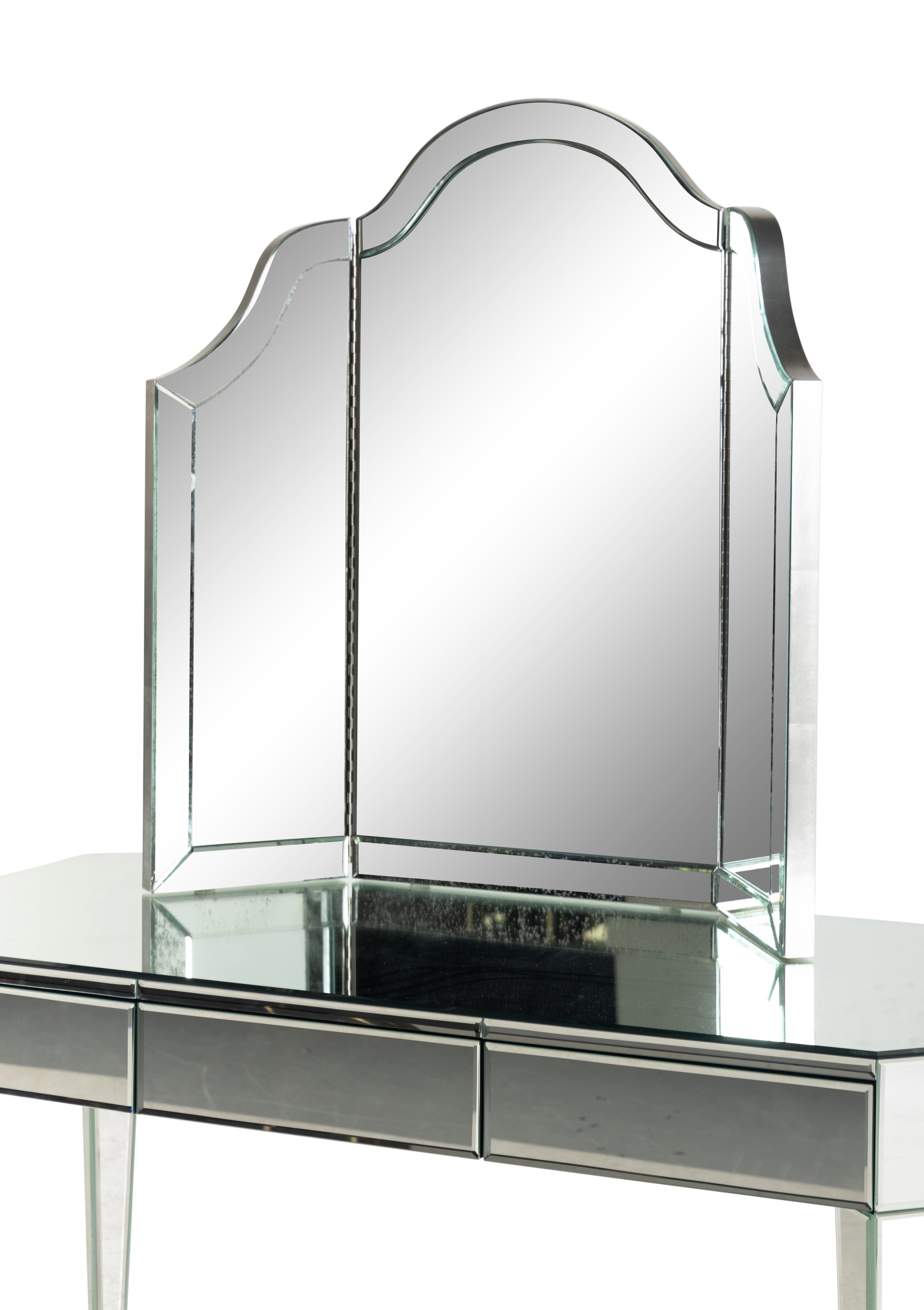 A Nancy Corzine Harlow Mirrored Dressing Table and Mirror