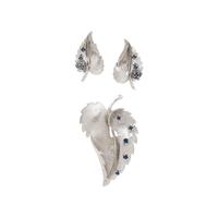 WHITE GOLD AND SAPPHIRE JEWELRY SET