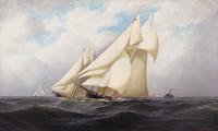 Antonio Nicolo Gaspar Jacobsen, (Danish-American, 1850-1921), America's Cup Defense, c. 1870-75