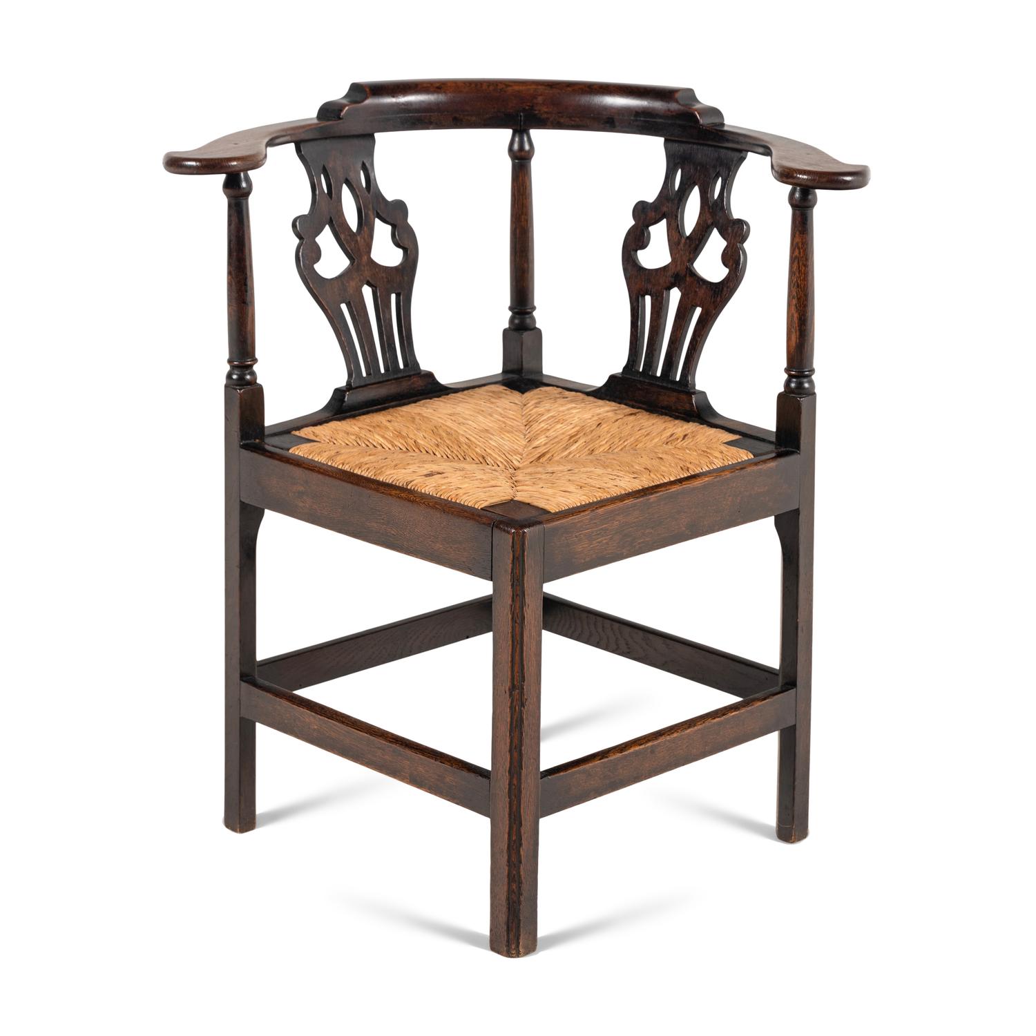 A George II Oak Corner Chair