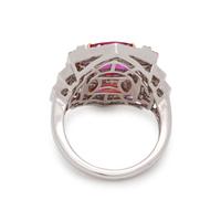 BURMESE RUBY AND DIAMOND RING