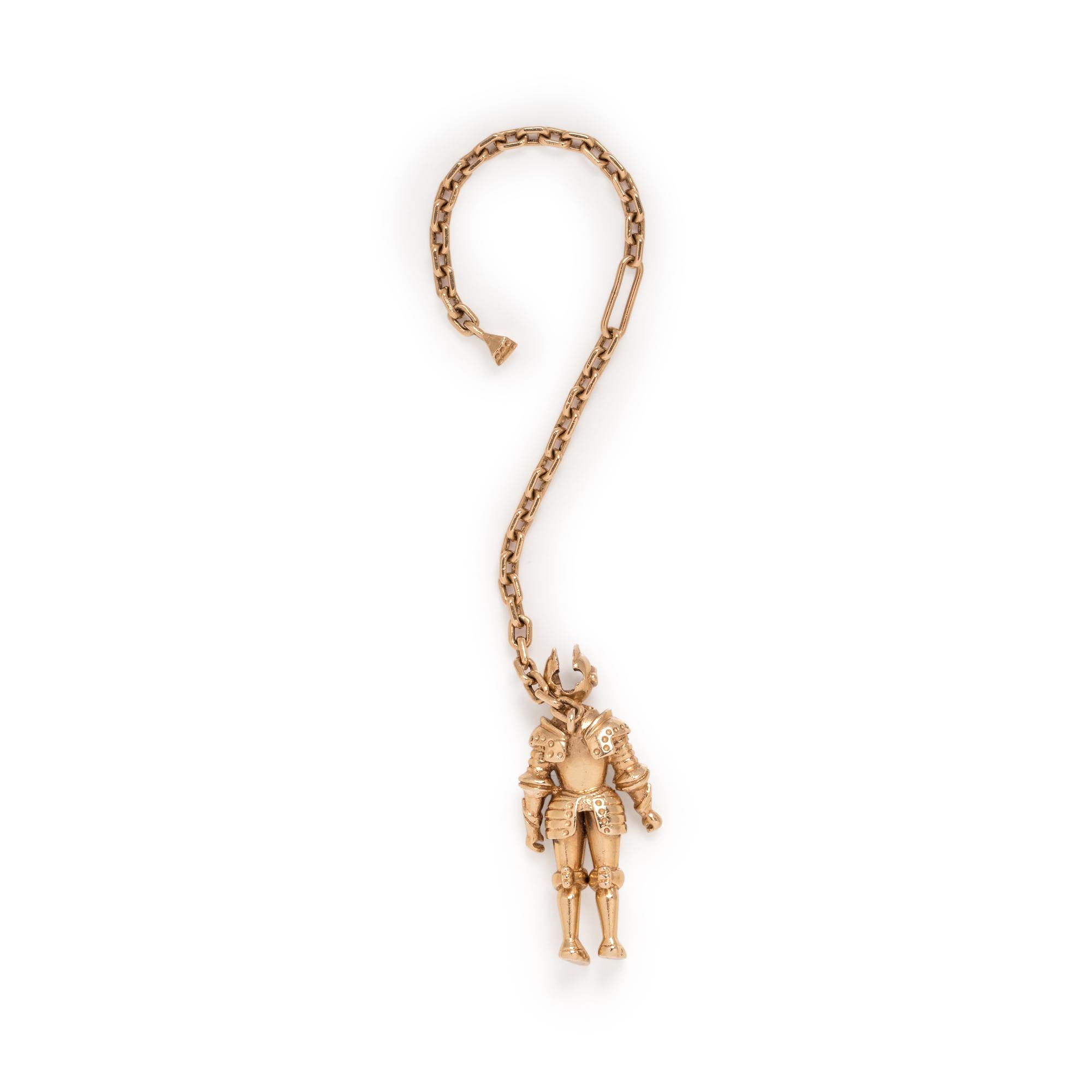 YELLOW GOLD KNIGHT KEYCHAIN