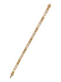 YELLOW GOLD AND DIAMOND BRACELET