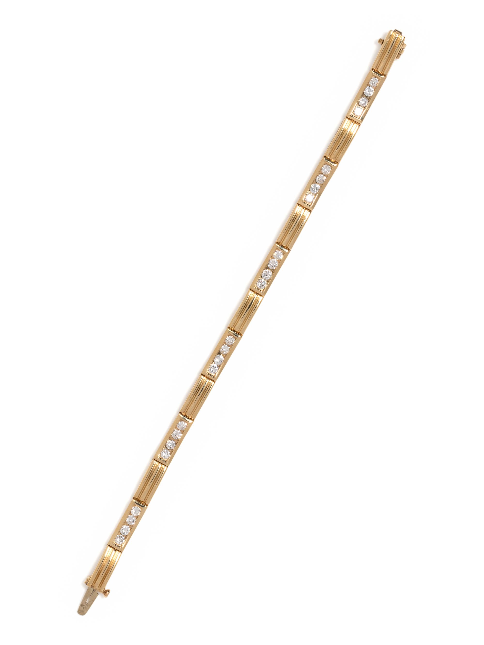 YELLOW GOLD AND DIAMOND BRACELET