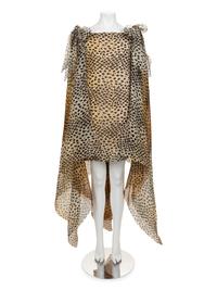 Pierre Cardin Haute Couture Leopard Print Dress, 1990-2000s