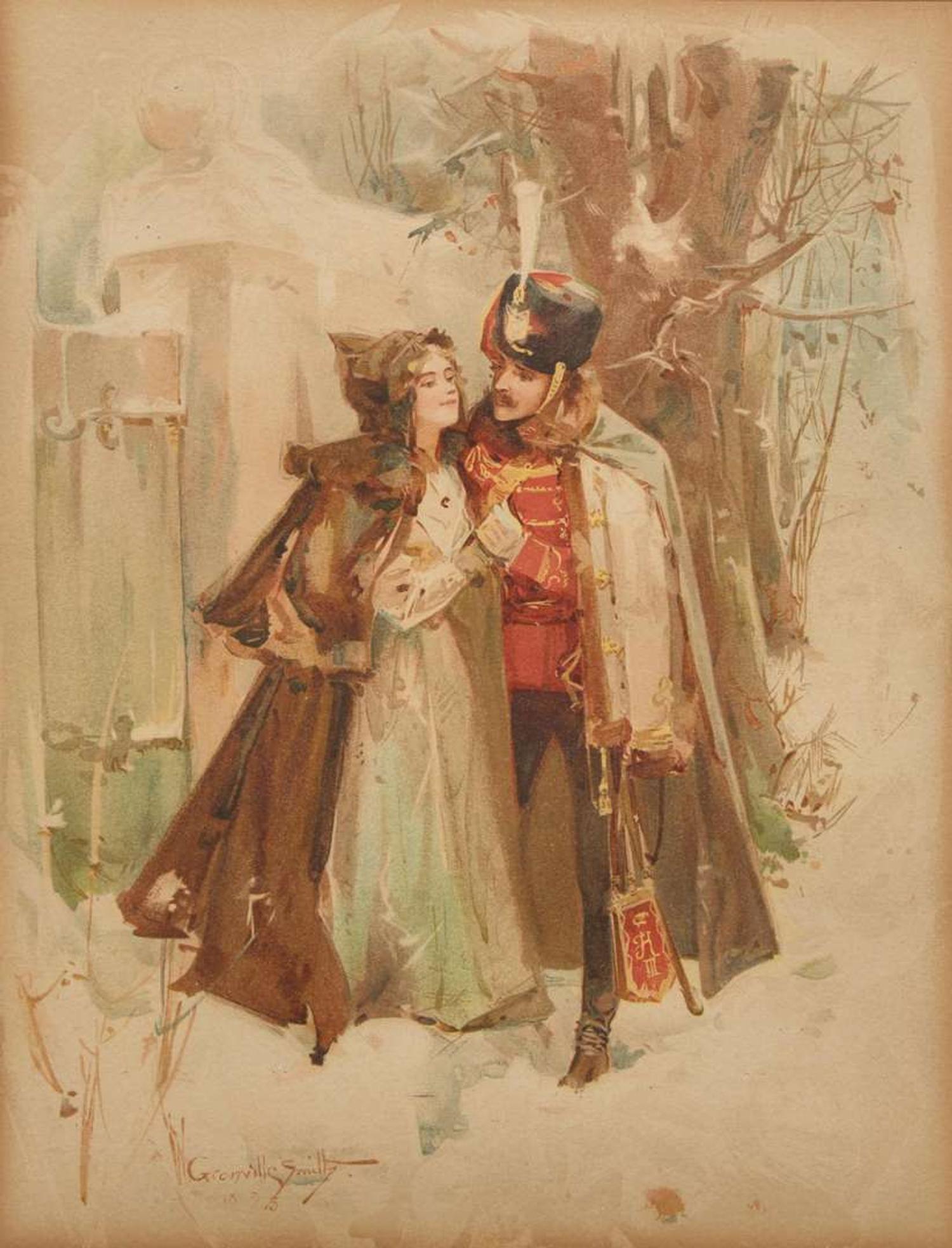 Walter Granville-Smith (American, 1870–1938) - A Soldier and his Sweetie ; together with Serving the Soldiers (A Pair)