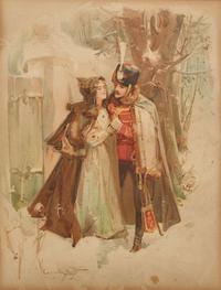 Walter Granville-Smith (American, 1870–1938) - A Soldier and his Sweetie ; together with Serving the Soldiers (A Pair)