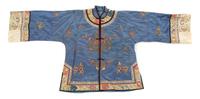A Chinese Silk Embroidered Jacket LATE QING DYNASTY Length 27 1/2 inches. — LATE QING DYNASTY