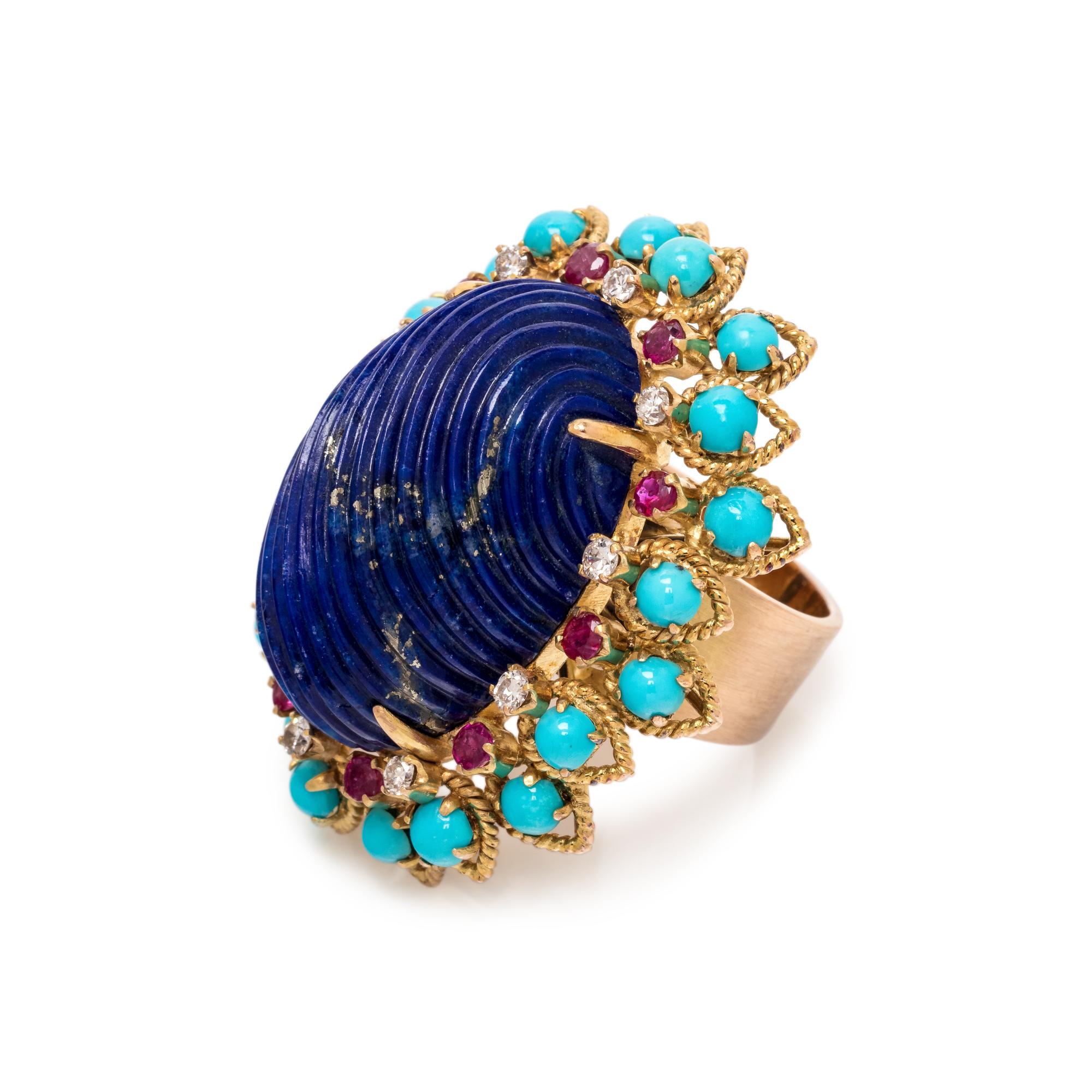 MULTIGEM AND DIAMOND RING